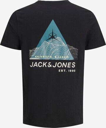 JACK & JONES قميص 'MAPPING' بلون أسود