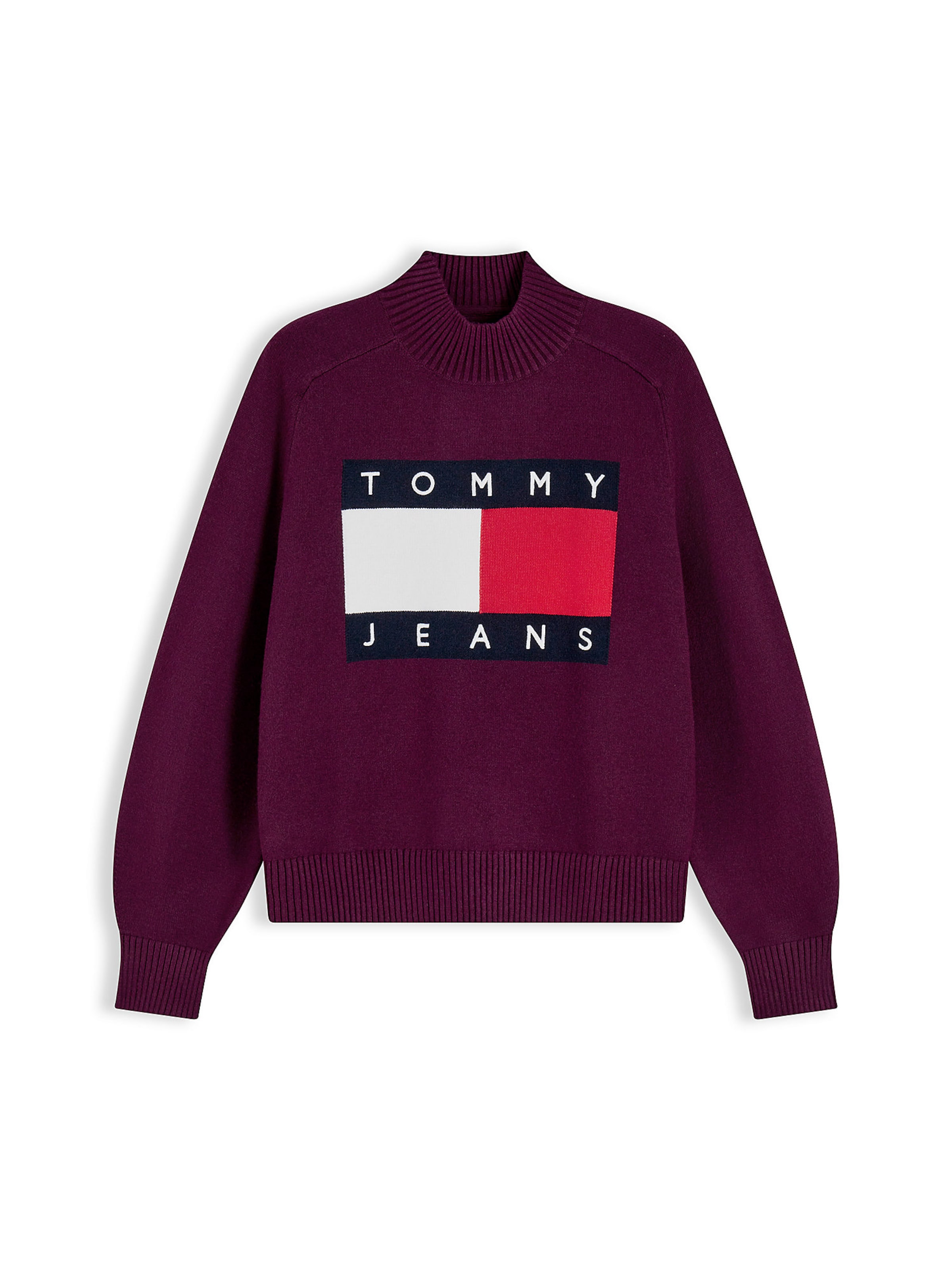 Tommy Jeans Trui in Rood: voorkant