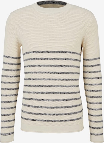 TOM TAILOR Sweater in Beige: front