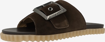 Mule ' FRANKIE ' Voile blanche en marron : devant