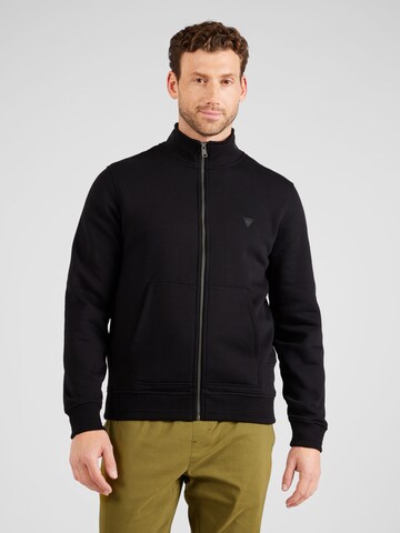GUESS Sweat jacket in Black: front