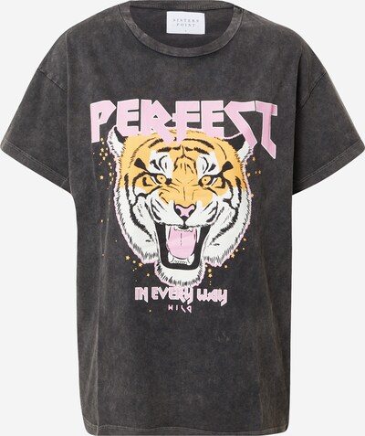 SISTERS POINT Shirt 'Paya-SS1' in de kleur Lichtbruin / Donkergrijs / Rosa / Zwart / Wit, Productweergave