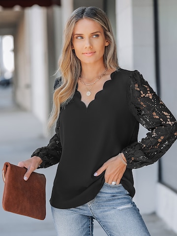 Cupshe Blouse 'Long Sleeve' in Black