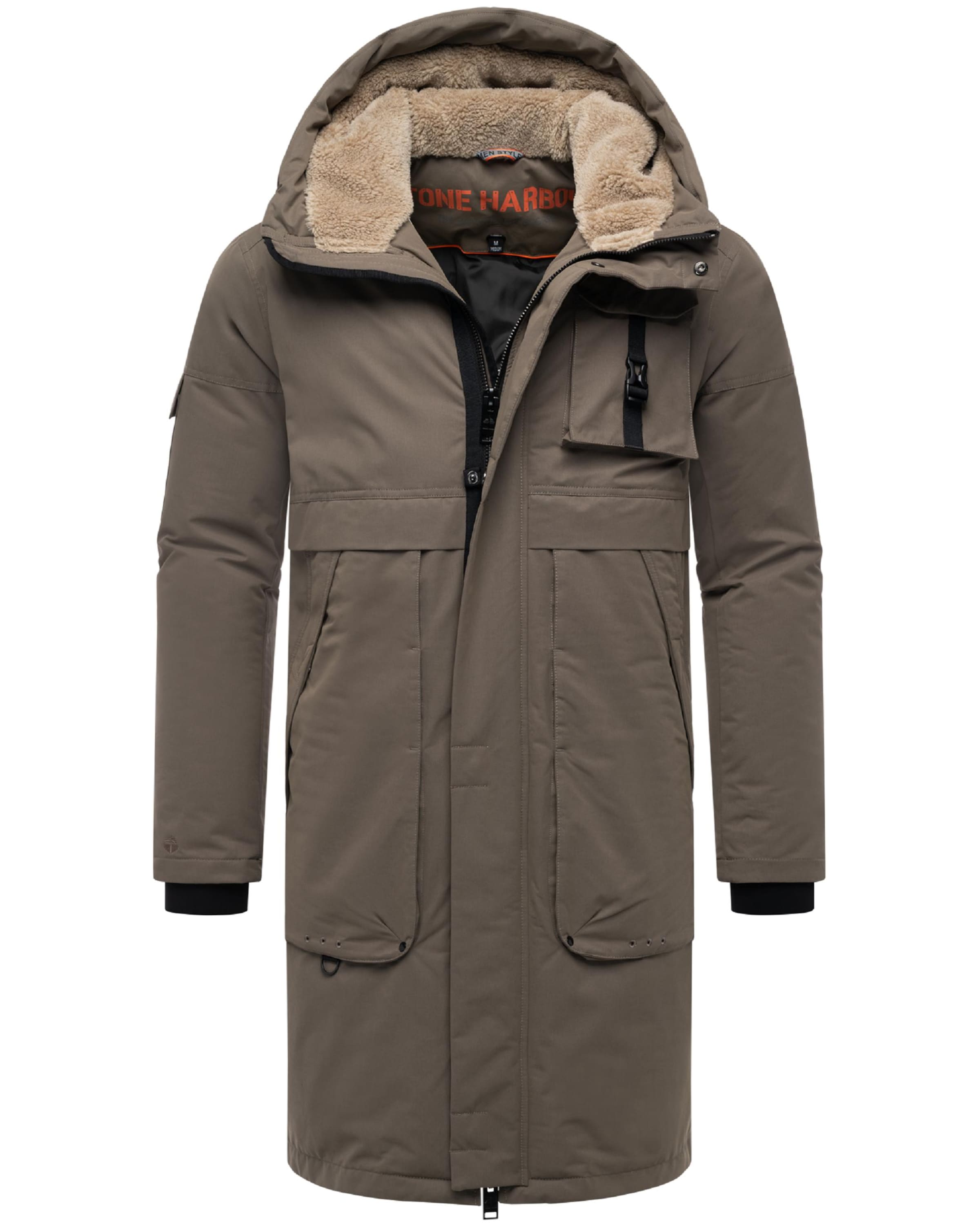 STONE HARBOUR - Sobretudo de inverno 'Cyriaan XX' em castanho