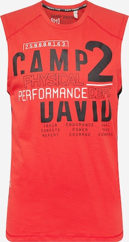 CAMP DAVID - Camiseta en rojo: frente