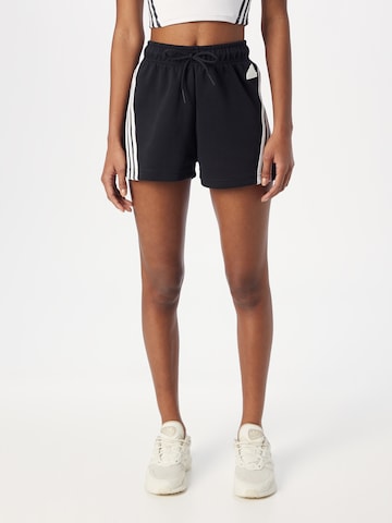 ADIDAS SPORTSWEAR Regular Sportbroek 'Future Icons 3-Stripes' in Zwart: voorkant