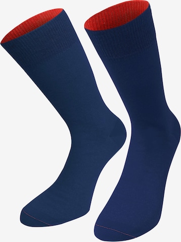 normani Socks ' Bi-Color ' in Blue: front