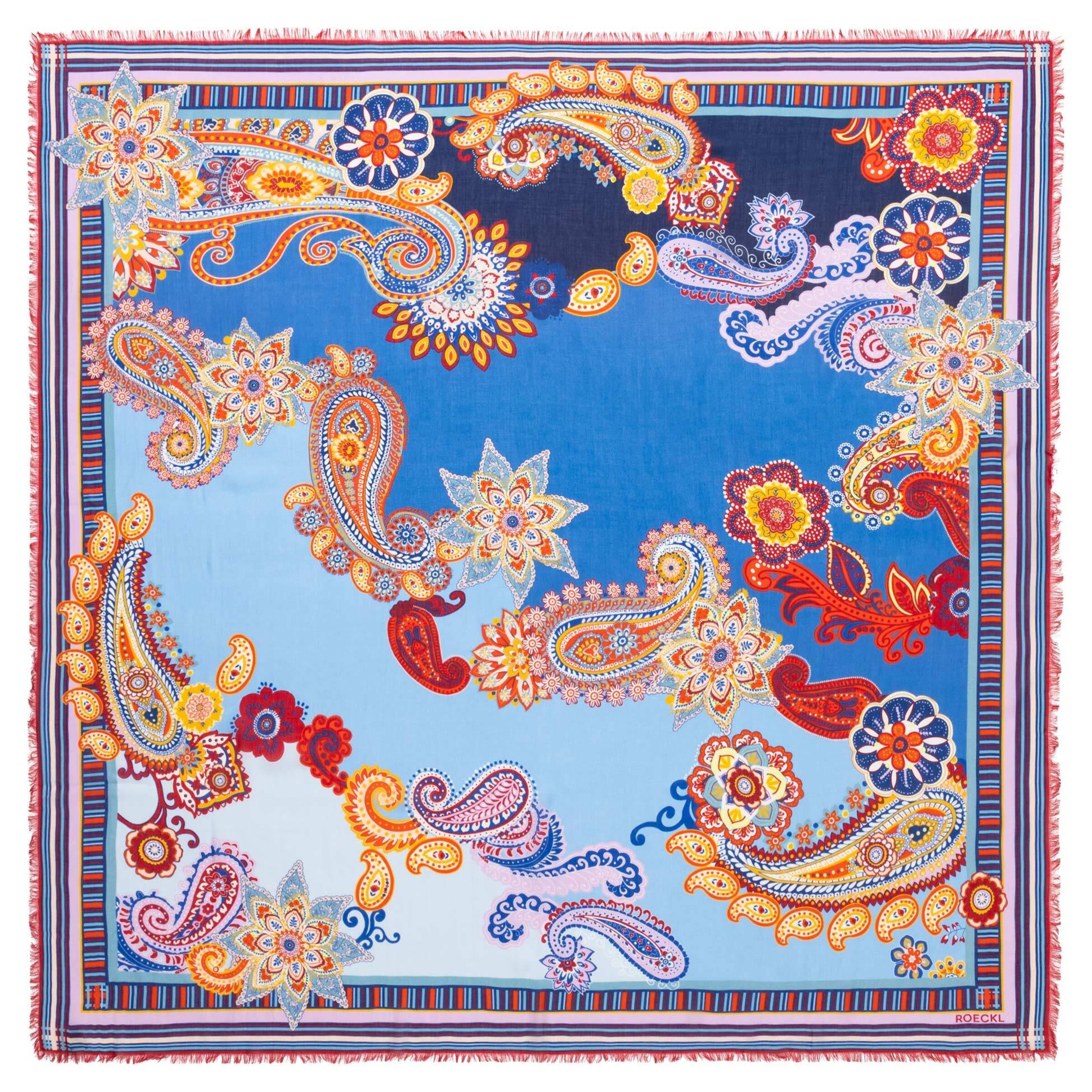 Roeckl Tücher 'Summer Vibes' in Blau: Vorderseite