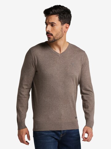 Carlo Colucci Sweater 'Creatore' in Brown: front