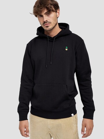 Mikon Sweatshirt 'Kaktus' in Schwarz