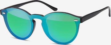 styleBREAKER Sonnenbrille 'Monoglas Sonnenbrille | Shield Brille UV400' in Grün: Vorderseite