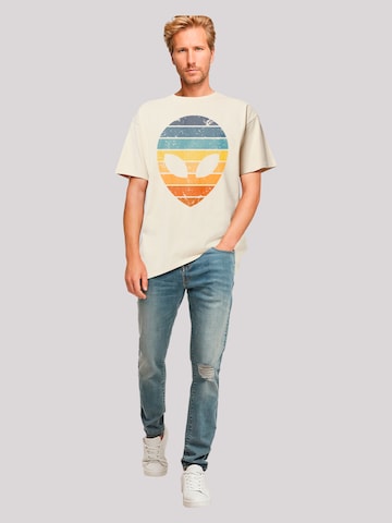 F4NT4STIC Shirt 'Alien Sonnenuntergang Retro' in Beige