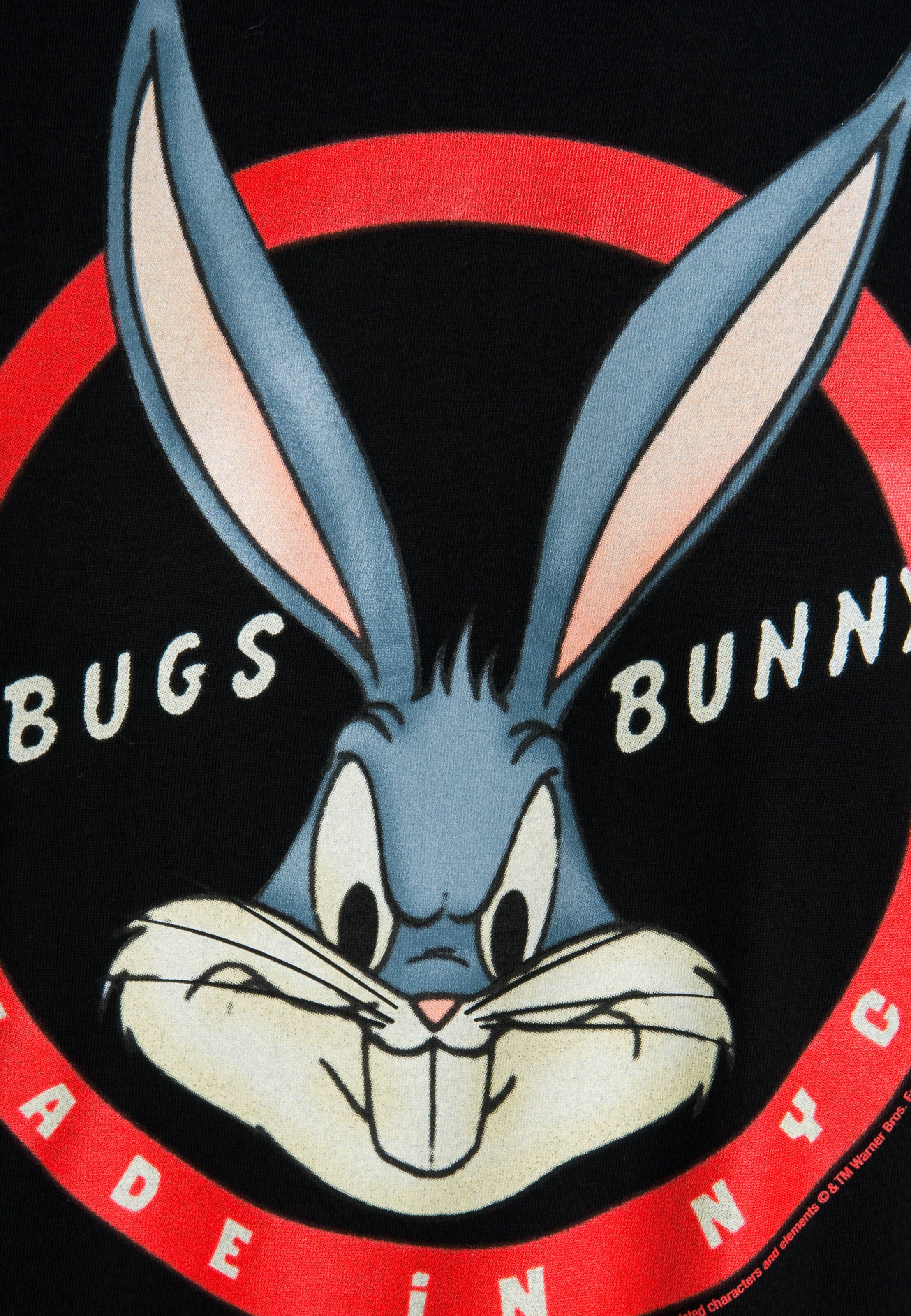 LOGOSHIRT Shirt 'Looney Tunes' in Zwart