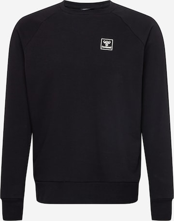Hummel Sportsweatshirt in Zwart: voorkant