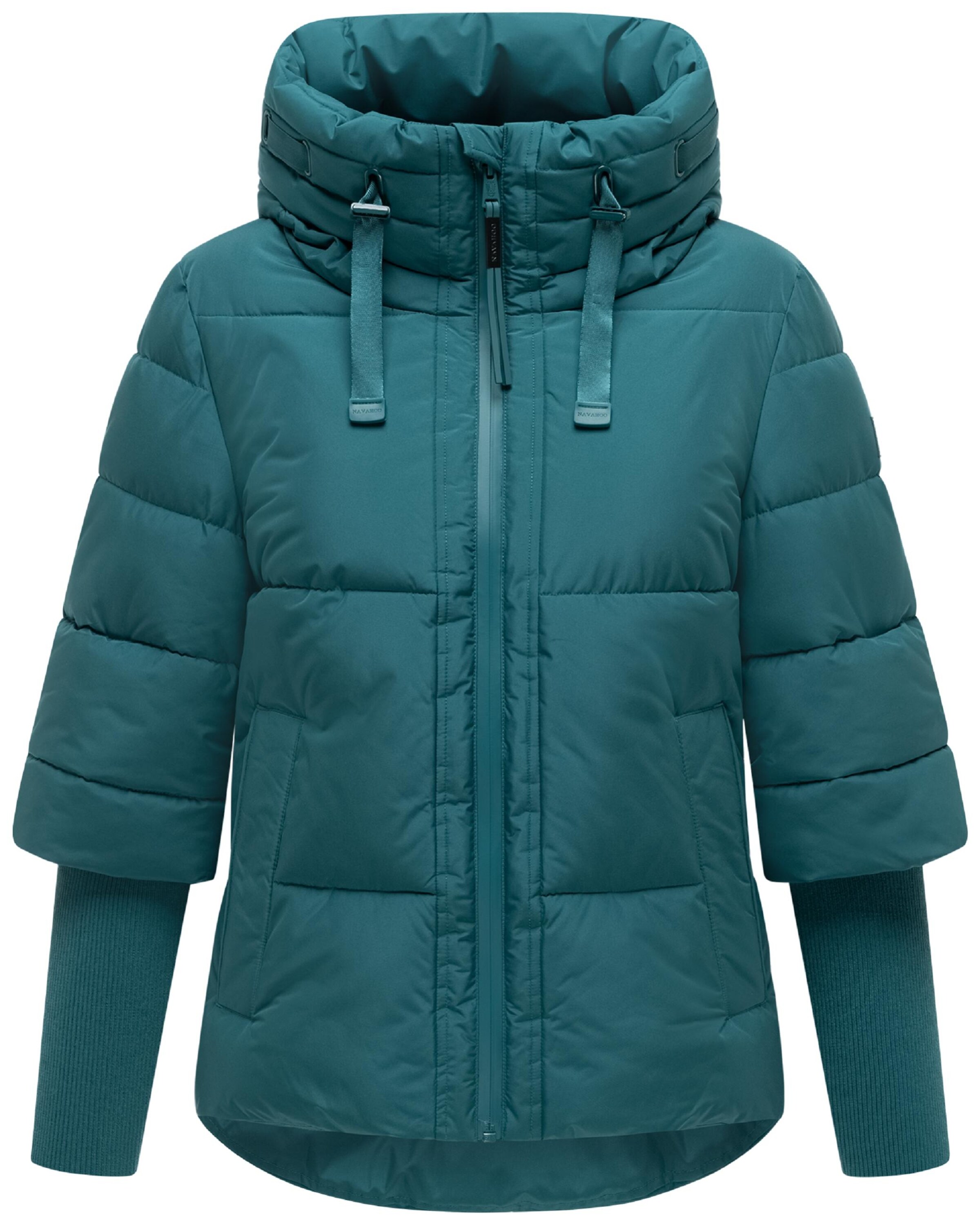NAVAHOO Winterjas 'Lotusherz XIV' in Blauw: voorkant