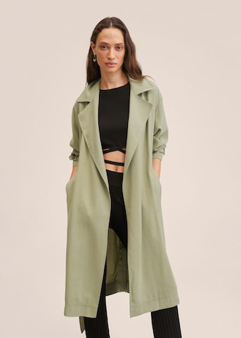 MANGO Summer Coat 'Taxi' in Green: front