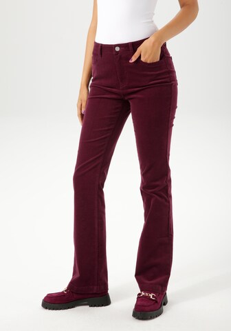 Aniston CASUAL Flared Pants in Red: front