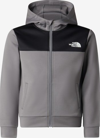 THE NORTH FACE Athletic Zip-Up Hoodie in Grey: front