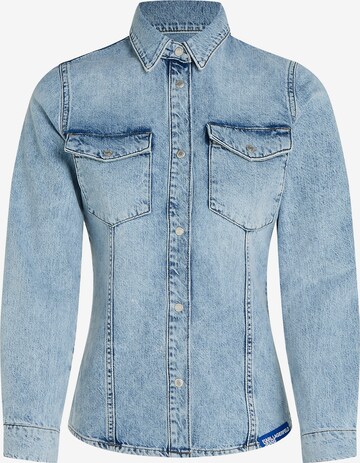 KARL LAGERFELD JEANS Blouse in Blauw: voorkant