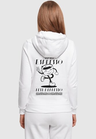 Merchcode Sweatshirt 'Espresso' in Weiß