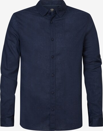 Coupe regular Chemise Petrol Industries en bleu : devant