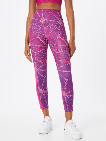 Skinny Pantalon de sport 'Sakura' ASICS en violet : devant