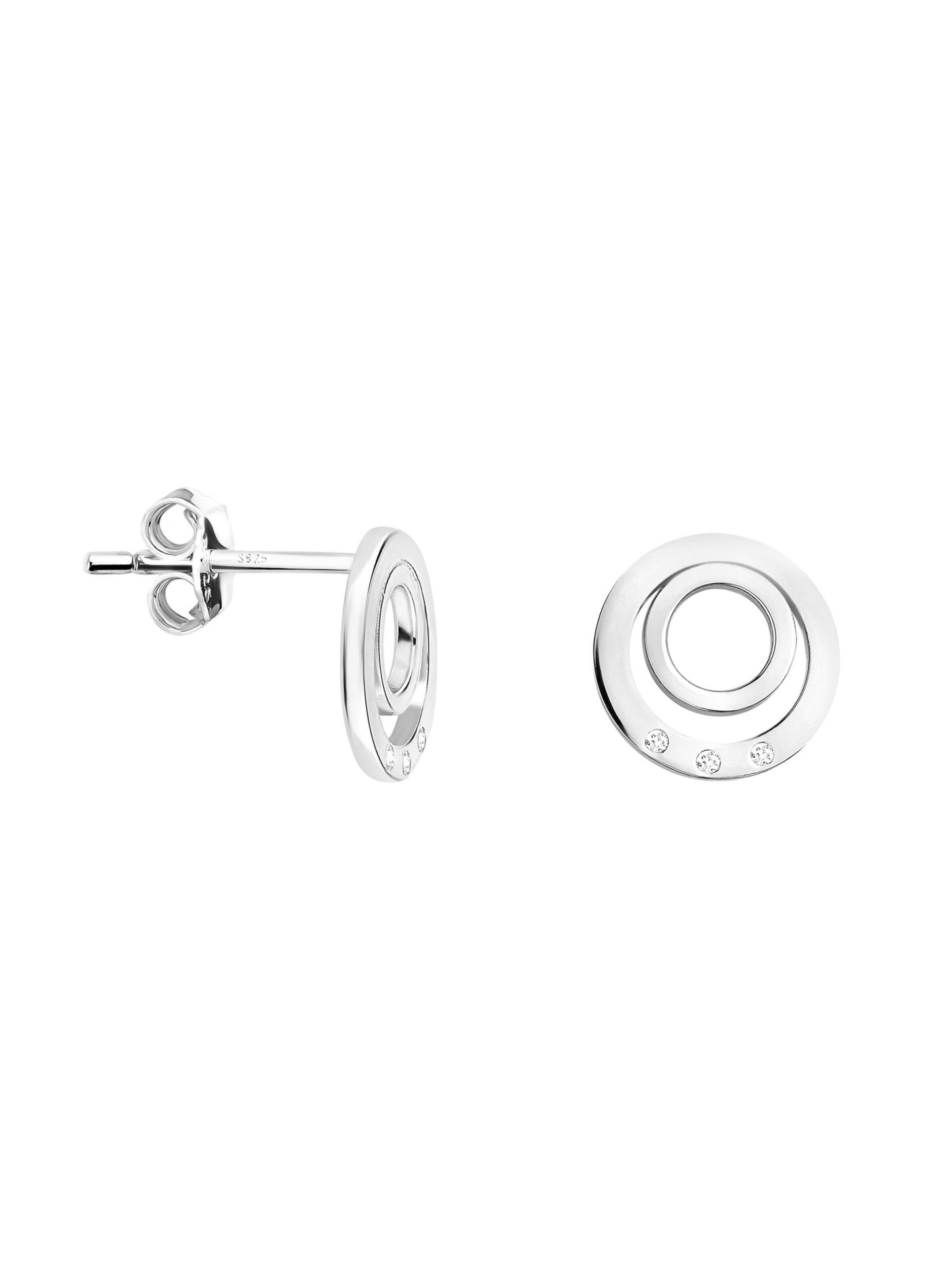 Sofia Milani Ohrringe 'Circles'‌‌ in Silber: Vorderseite