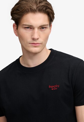 Tricou 'Essential Serif' de la Superdry & Co pe negru