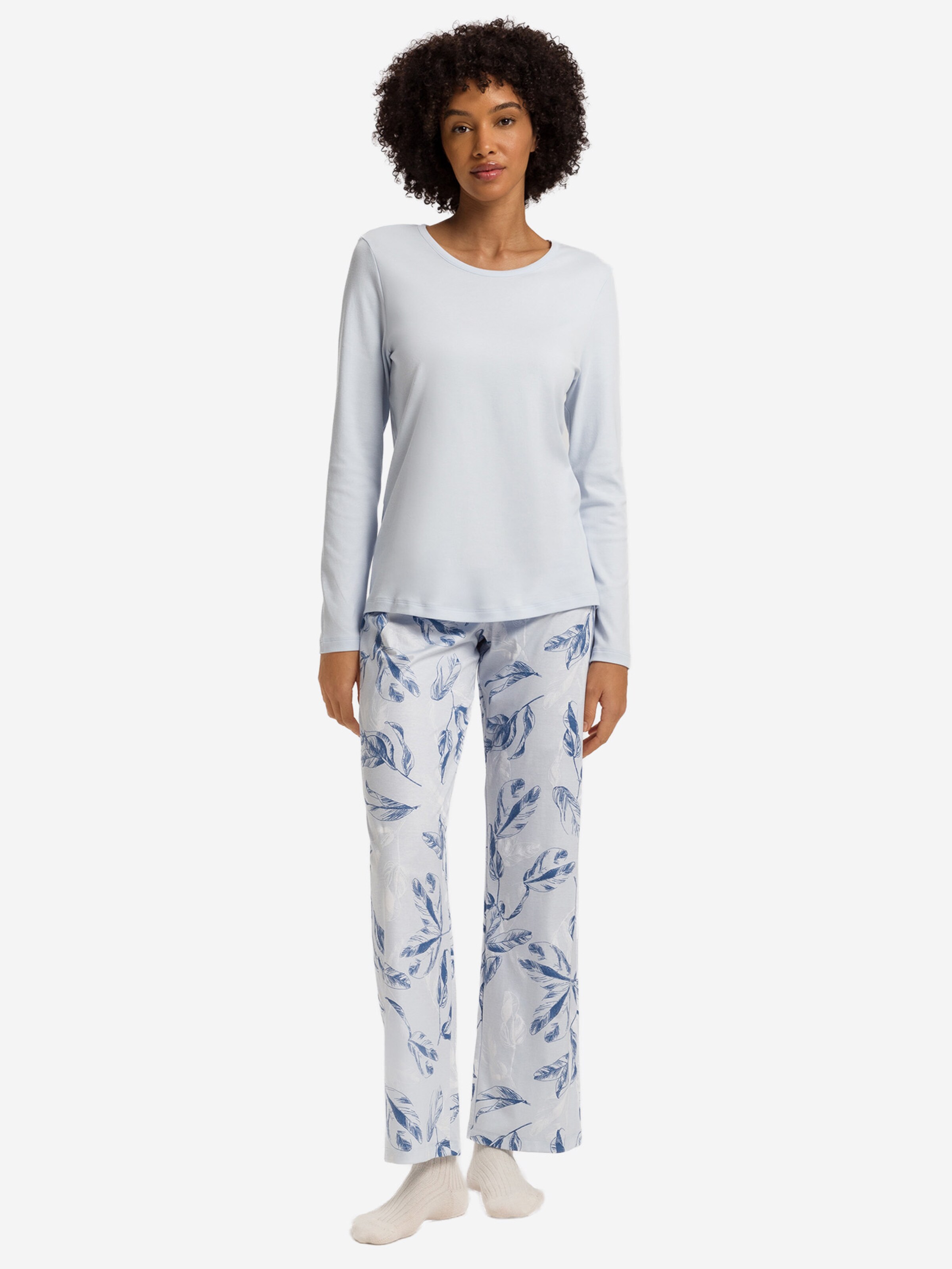 Hanro Pyjamabroek ' Loungy Nights ' in Blauw