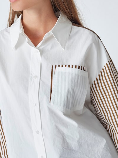 co'couture Blouse 'Mio' in Brown / White, Item view