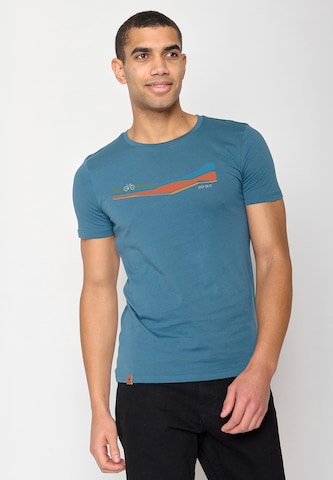 GREENBOMB Shirt 'Bike Step On' in Blauw: voorkant