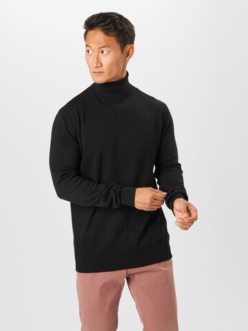 Denim Project Regular fit Sweater 'ROLLY' in Black: front
