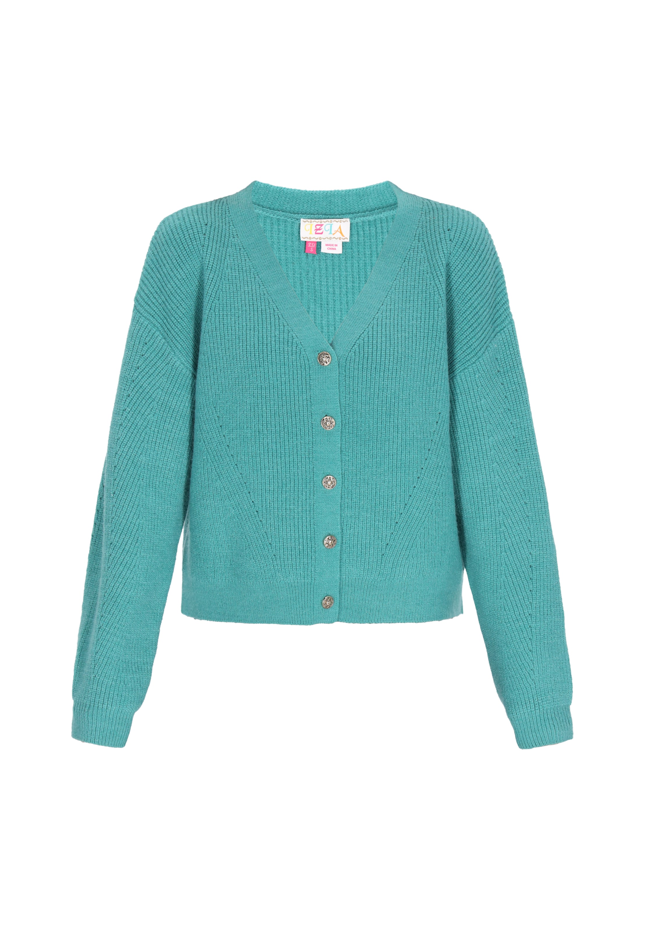 IZIA Kardigán 'Boho' - zöld: elől