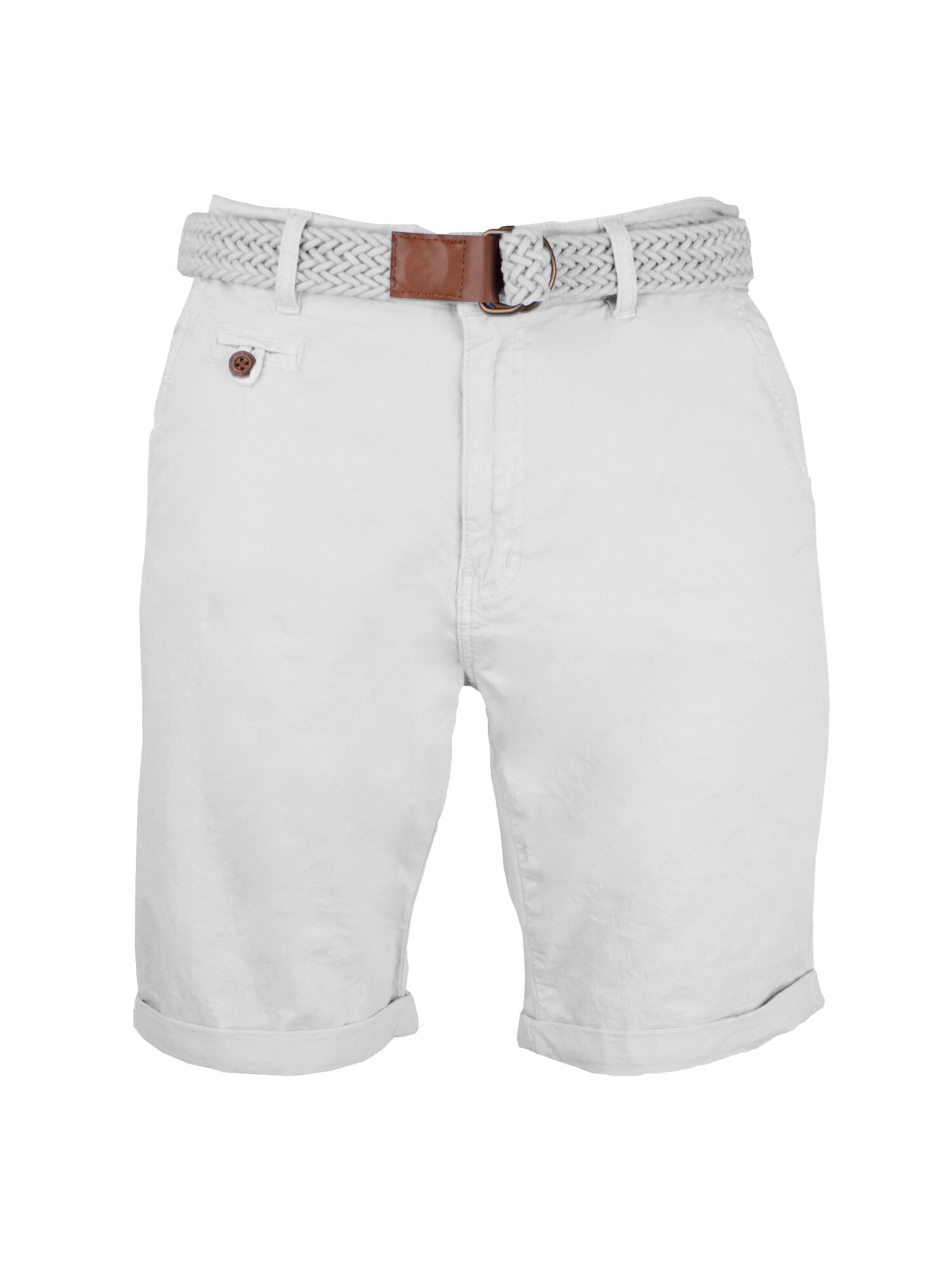 INDICODE Regular Broek 'Conor' in Wit: voorkant