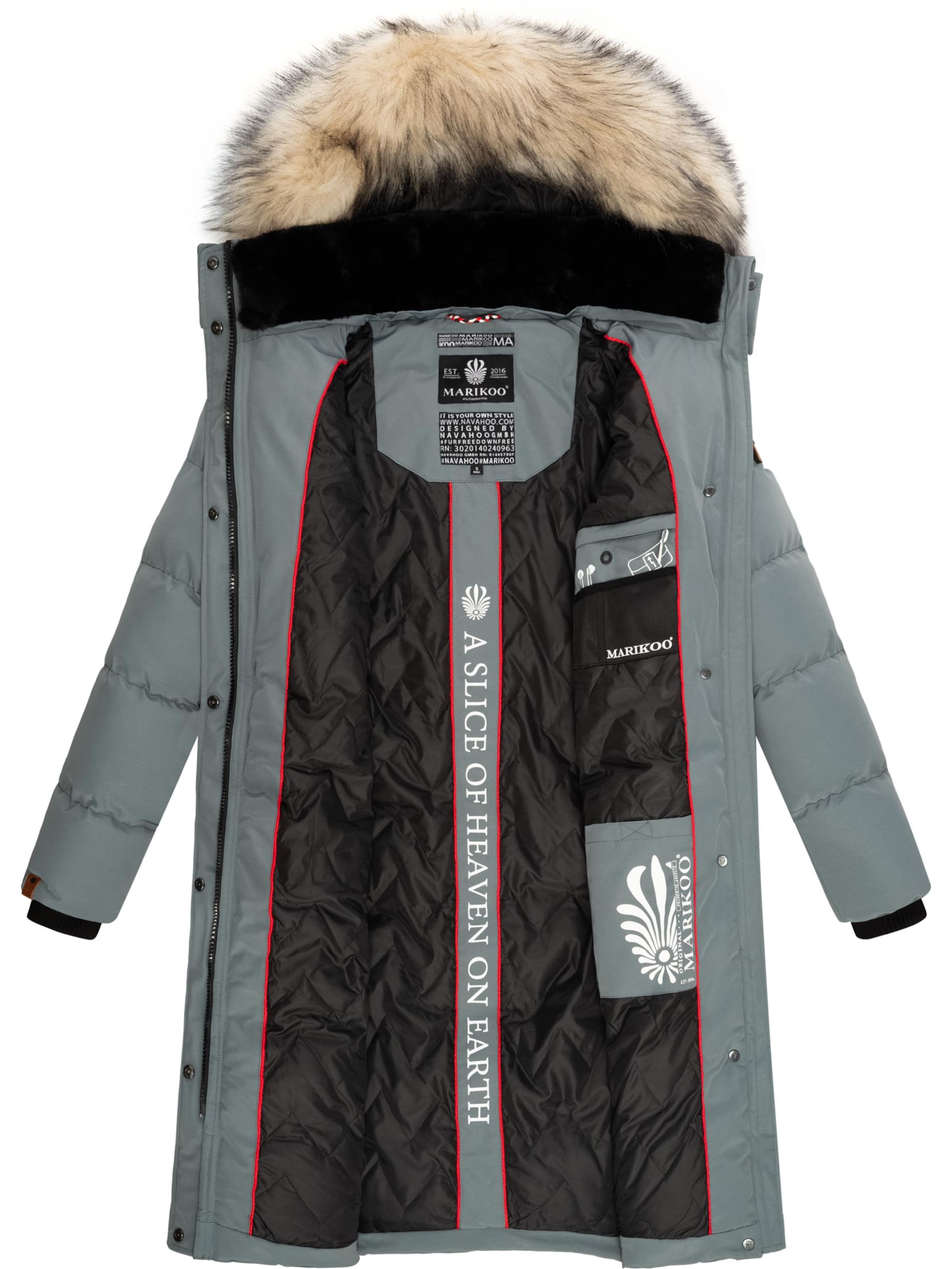 MARIKOO Pitkä talvitakki 'Schneesternchen' värissä sininen