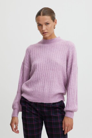 Pull-over 'Kamara' ICHI en violet : devant