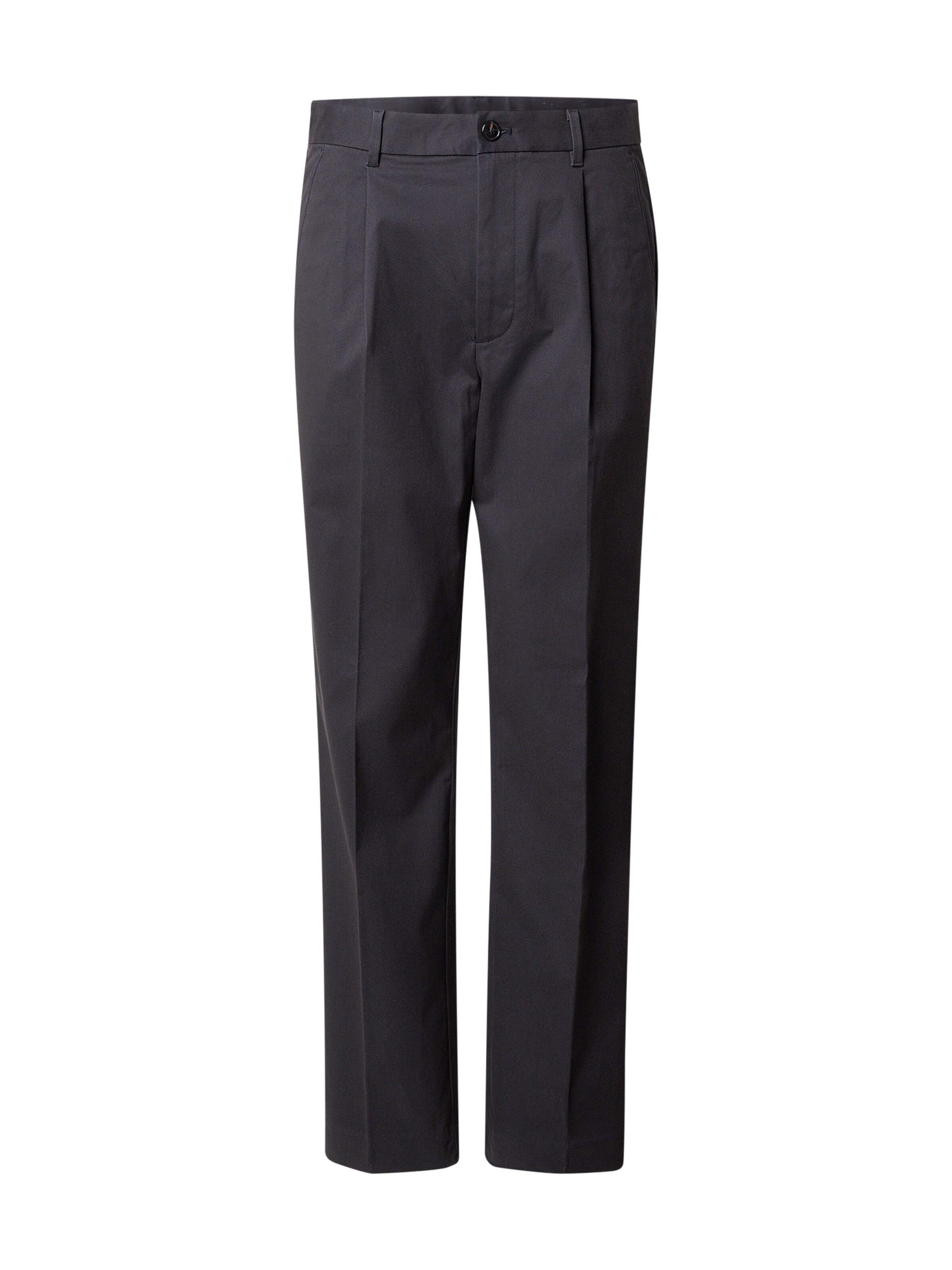 Calvin Klein regular Παντελόνι πλισέ σε μαύρο: μπροστά