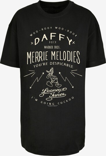 F4NT4STIC Shirt 'Looney Tunes Daffy Duck Despicable' in de kleur Crème / Zwart, Productweergave