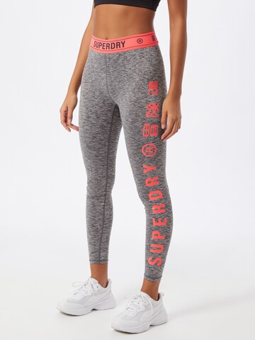 Skinny Leggings Superdry en gris : devant