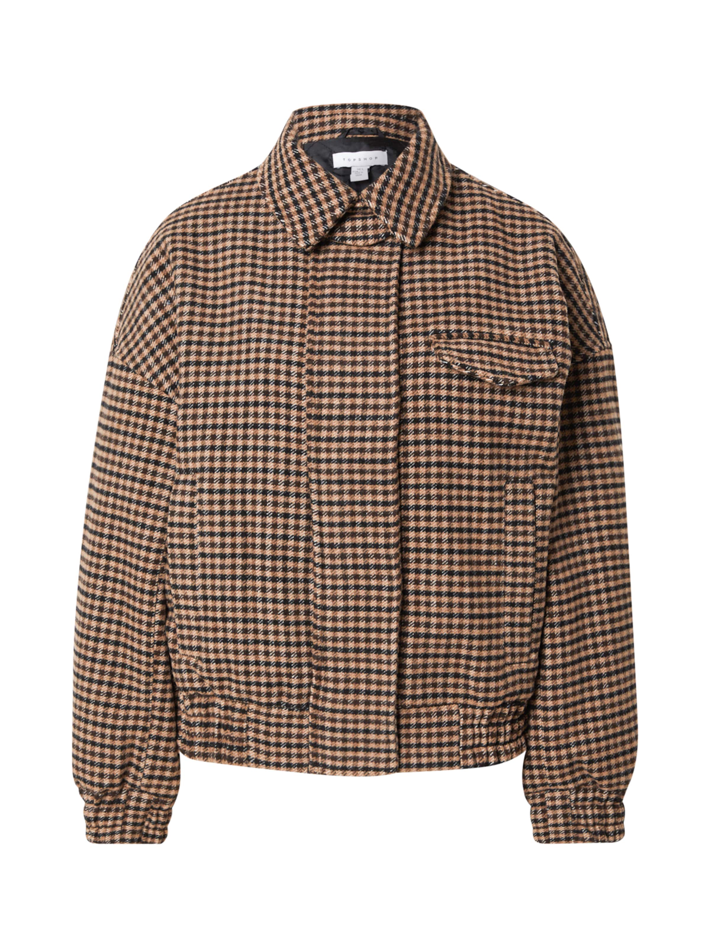 TOPSHOP Přechodná bunda – béžová: přední strana