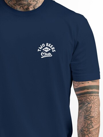 Neverless Shirt 'Two Beers only' in Blue
