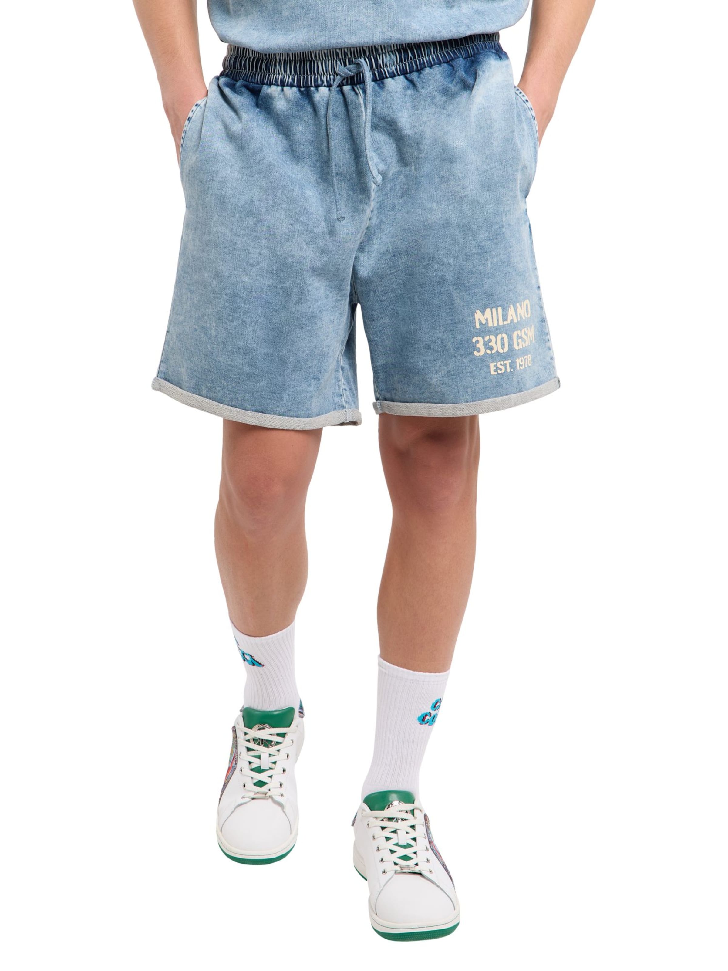 Carlo Colucci Regular Hose 'Feliziani' in Blau: Vorderseite