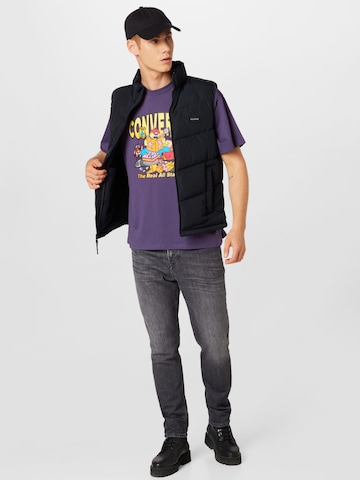 T-Shirt 'NOVELTY' CONVERSE en violet