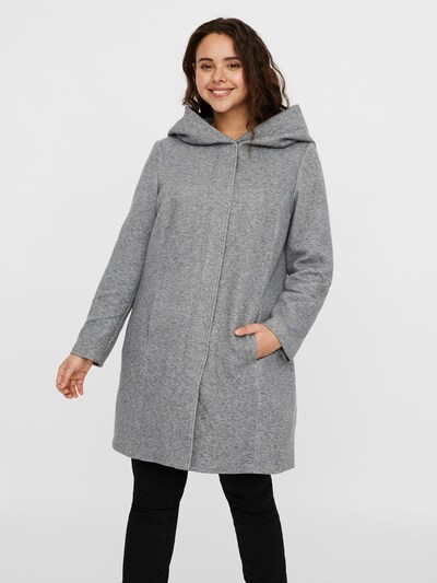 Vero Moda Curve Between-Seasons Coat in Light grey, View model