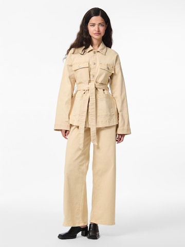 PIECES Loosefit Jeans 'PCTora' in Beige