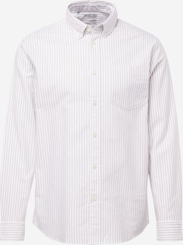 Chemise 'SLHRICK' SELECTED en blanc : devant