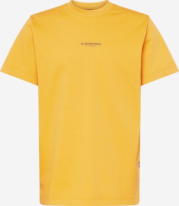 T-Shirt G-Star RAW en jaune : devant
