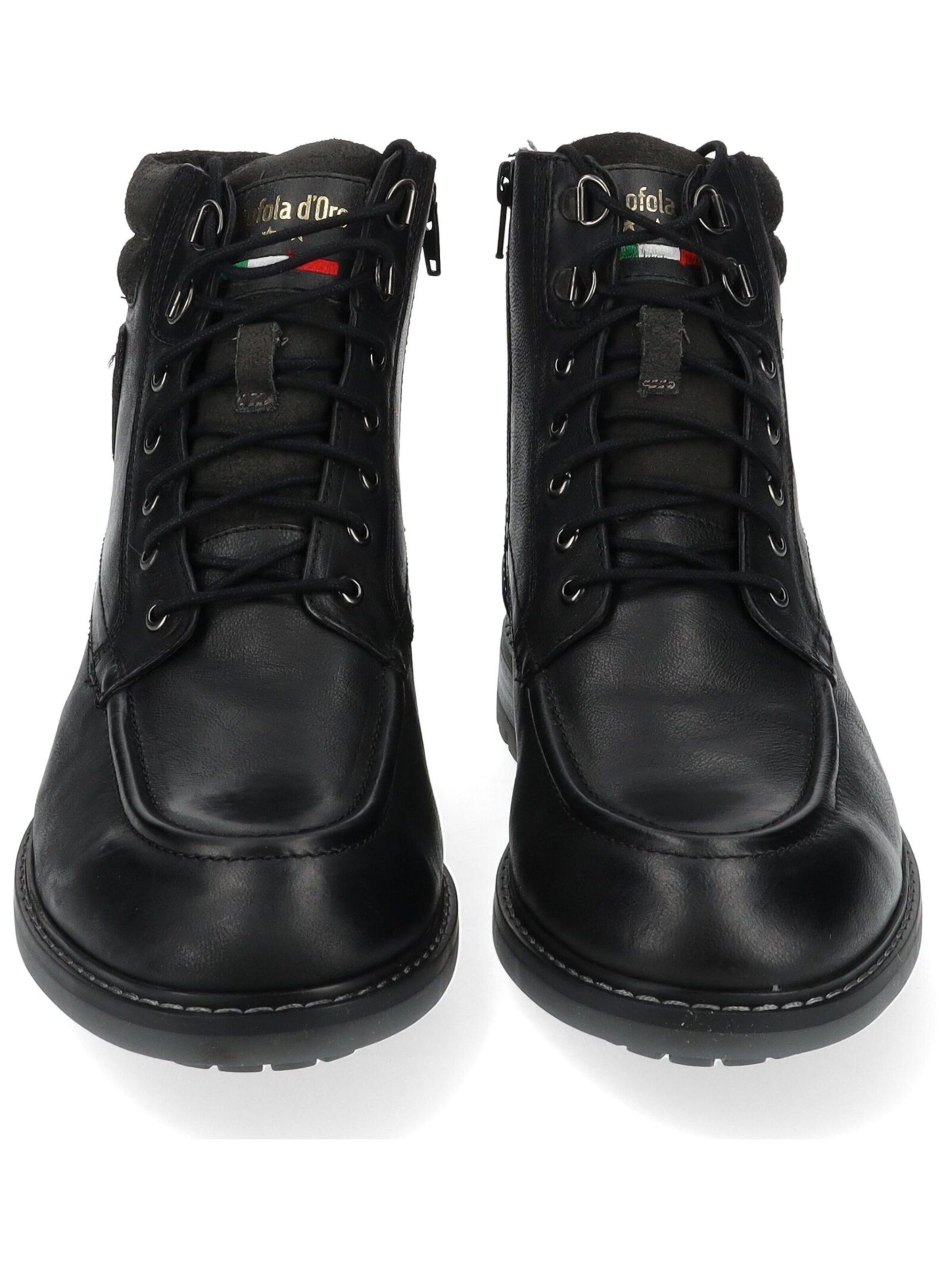 PANTOFOLA D'ORO Schnürboots 'Massi' in Schwarz