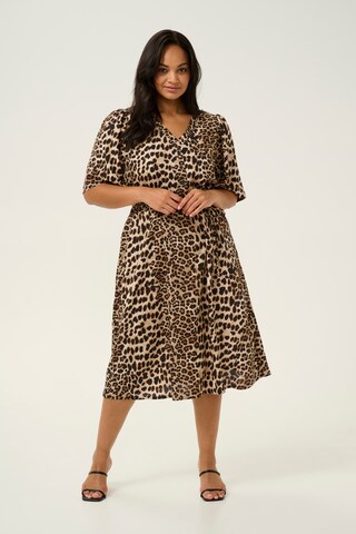 KAFFE CURVE Shirt dress 'Arinay' in Beige