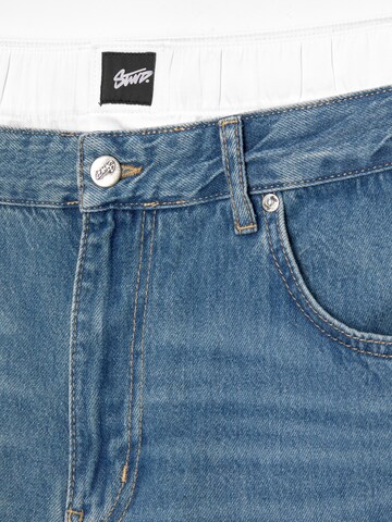 Pull&Bear Loosefit Džíny – modrá